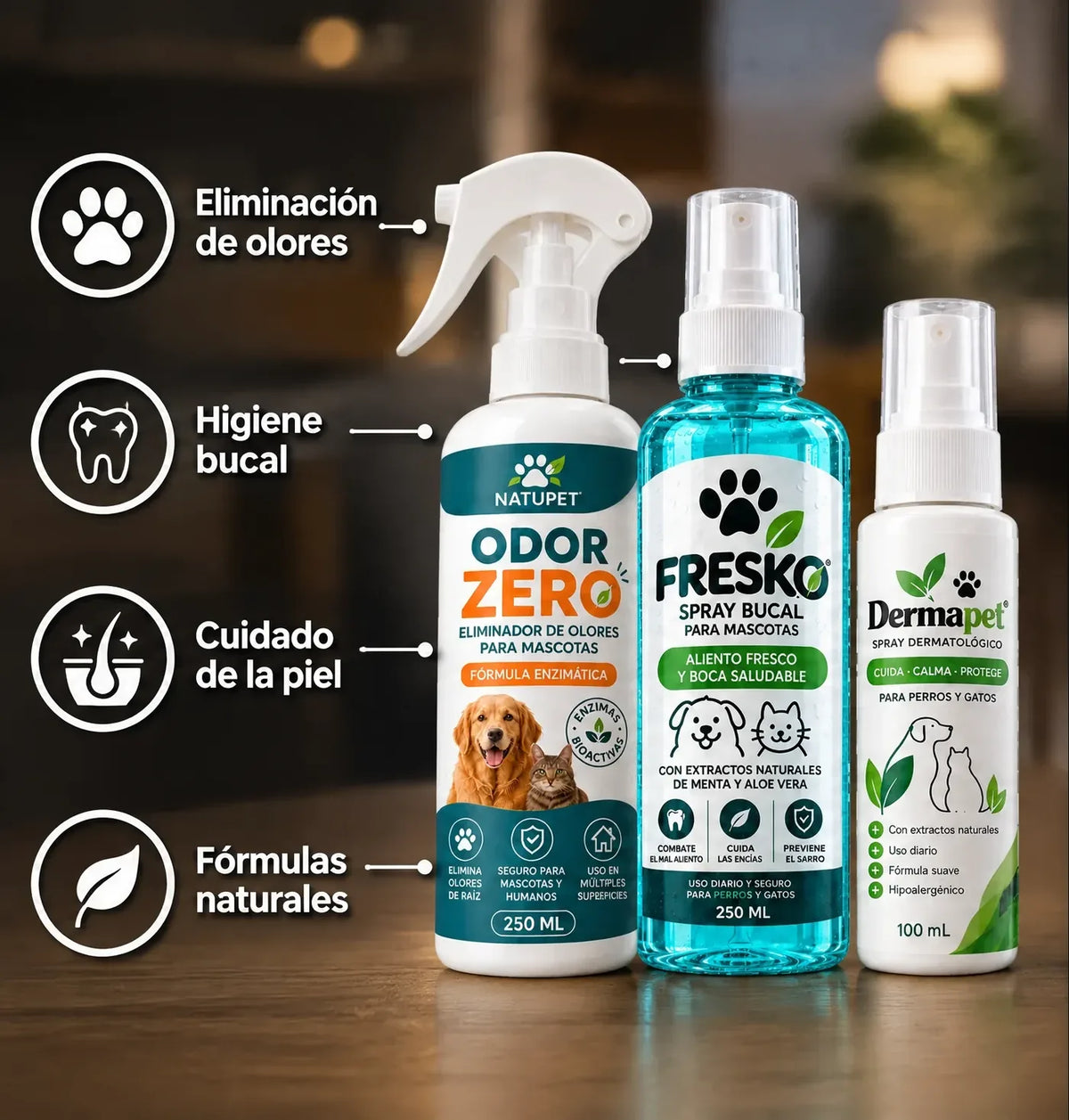 PET CARE – Kit Triple de Cuidado para Perros y Gatos
